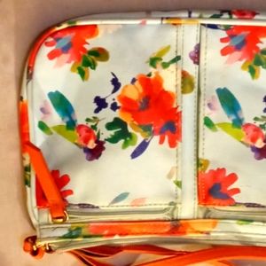 Floral baby blue fashion shoulder bag